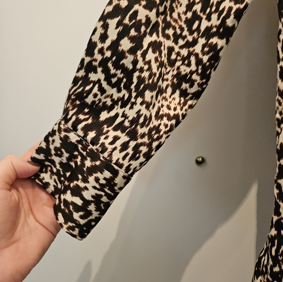 Zara Women's Leopard Print Shirt, Size XS - Picture 3 of 6